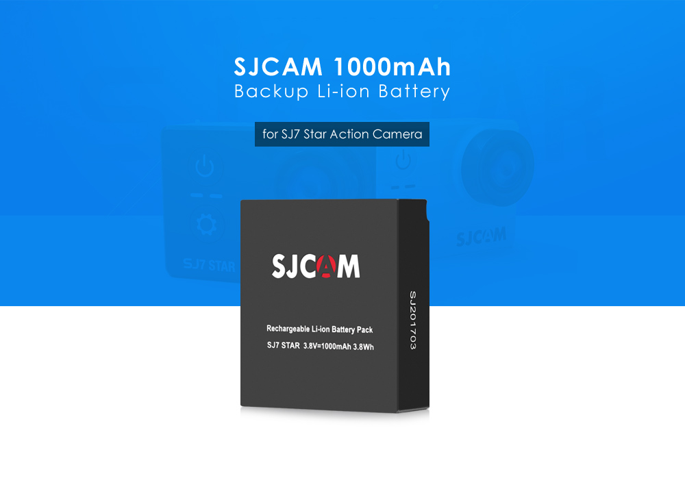 SJCAM 1000mAh Spare Li-ion Battery for SJ7 Star Action Camera