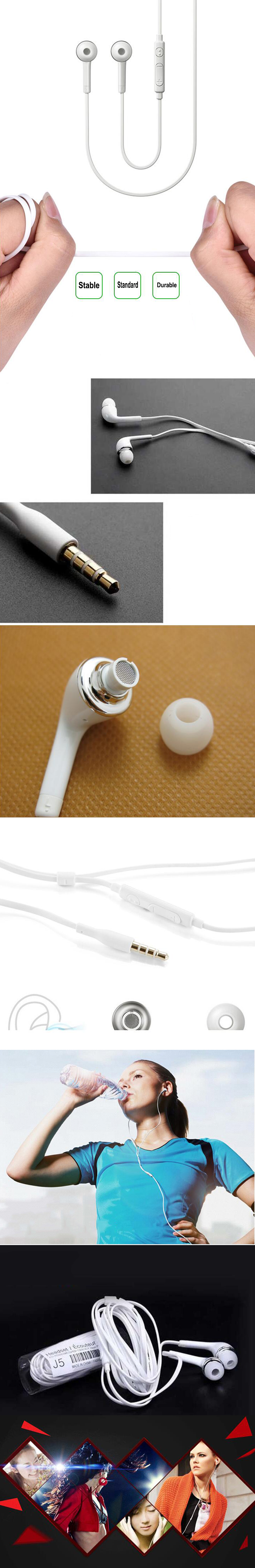 Minismile J5 3.5mm Jack In-Ear Style Earphone with Microphone for Phone - White