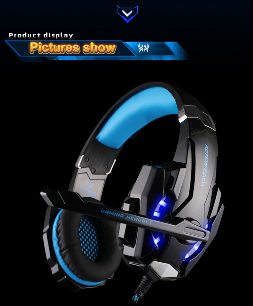 KOTION EACH G9000 Gaming Headphone 3.5mm Game Headset Headphone for PS4 with Mic LED Light